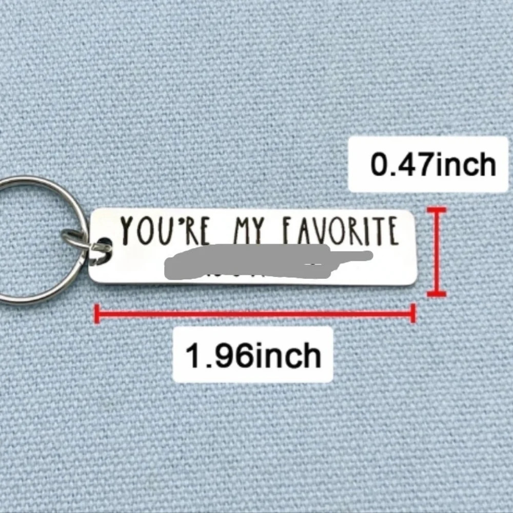 You're my favorite person keychain, silver color metal - Picture 2 of 3